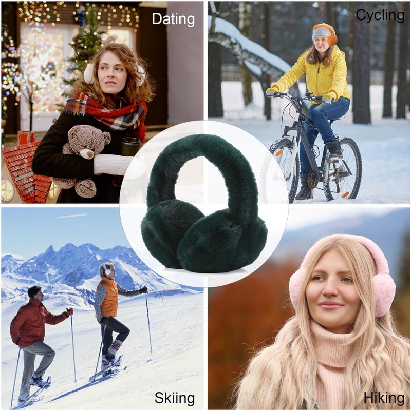 SUNBORRY Store Foldable Ear Muffs for Women, Faux Fur Adjustable Earmuffs for Winter - Image 5